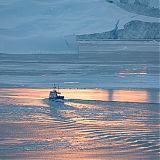 Fishing boat sailing into the Icefjord