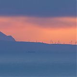 Wind turbines on the mainland