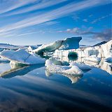 Icebergs in the glacier lagoon