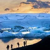 Photographers at Jökulsárlón