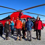Our group about to board the helicopter to Uummannaq