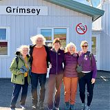 The group at Grímsey Airport