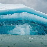 The layers and luminous colours of an iceberg